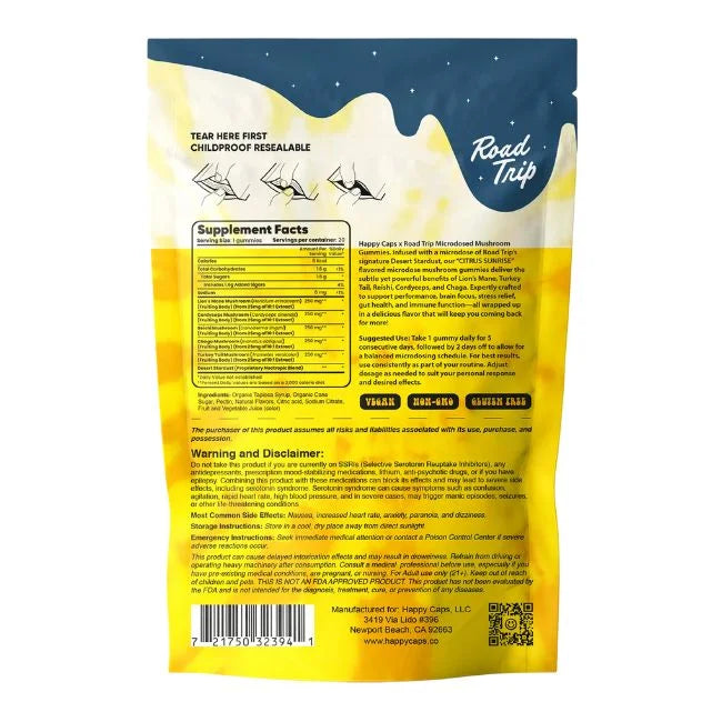 Road Trip Microdosed Blend Mushroom Gummies