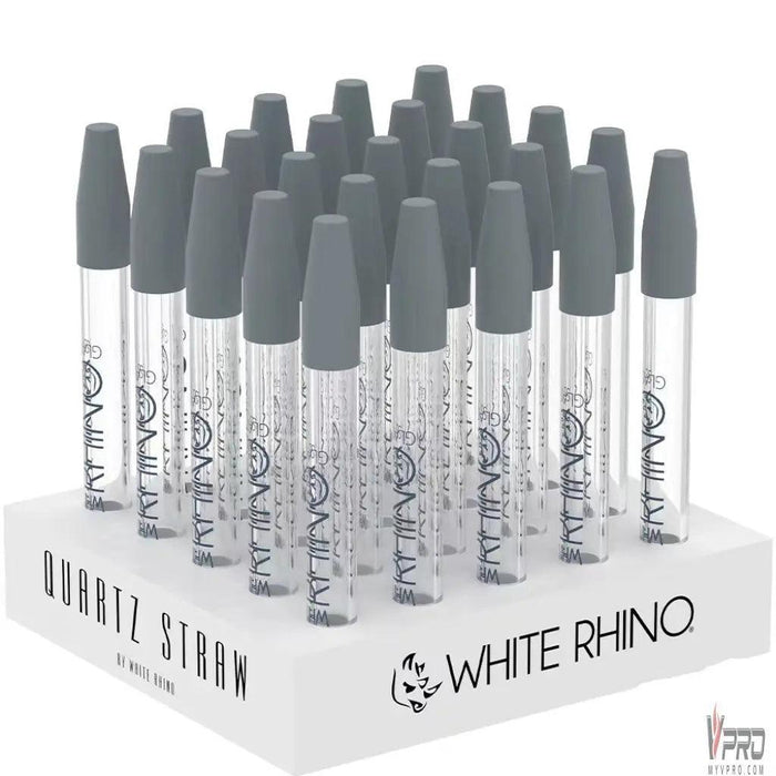 White Rhino Quartz Dab Glass Straw