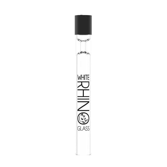 White Rhino Glass Chillum With Silicone Cap