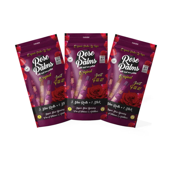 Rose Palms 3 Slim Rolls + 1 Stick